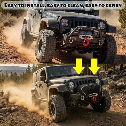 غطاء ونش صغير بشريط عاكس، غطاء واقٍ عالي التحمل مقاوم للماء والأشعة فوق البنفسجية للروافع الكهربائية حتى 5500 رطل in Kuwait