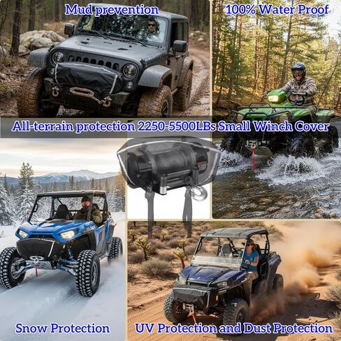 غطاء ونش صغير بشريط عاكس، غطاء واقٍ عالي التحمل مقاوم للماء والأشعة فوق البنفسجية للروافع الكهربائية حتى 5500 رطل in Kuwait