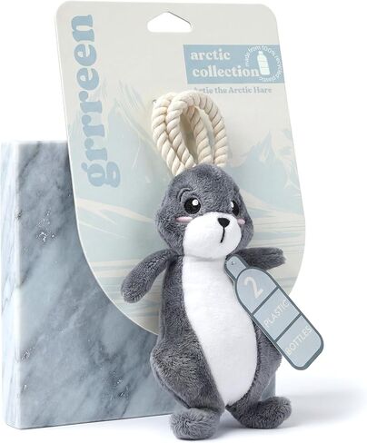 Dog Toys | Plush Toy Arctic Hare Stuffed Animal for Dogs | Small Eco Friendly Toy - Easy to Clean and Made from Non Toxic Materials in Kuwait