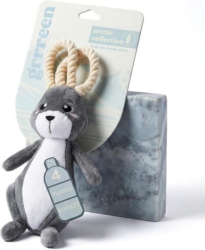 Dog Toys | Plush Toy Arctic Hare Stuffed Animal for Dogs | Small Eco Friendly Toy - Easy to Clean and Made from Non Toxic Materials in Saudi Arabia