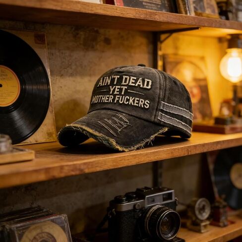 Funny Vintage Baseball Cap for Men Women – Ain’t Dead Yet Retro Distressed Hat, Adjustable Unisex Casual Dad Cap in Saudi Arabia