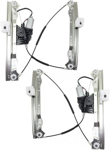 for Chrysler Sebring 2007-2010 Window Regulator Assembly Driver and Passenger Side | Pair | Front | Sedan | Power Cable | w/ 1 Up | w/Anti Pitch | CH1350165, CH1351165 | 68020569AA, 68020568AA in Saudi Arabia