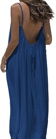 Backless Cami Dress Backless Dress House Dress for Women Sleeveless Long Cami Lounge Dress Backless for Indoor Summer Wear in Kuwait
