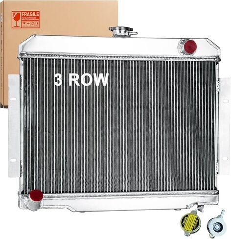 3 Row Aluminum Radiator Replacement for 1972-1986 Jeep CJ5 CJ6 CJ7 J10 1981-1985 Jeep Scrambler 1973 Jeep Commando 1974 Jeep J20 L6 V8 in Kuwait