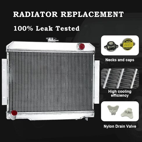 3 Row Aluminum Radiator Replacement for 1972-1986 Jeep CJ5 CJ6 CJ7 J10 1981-1985 Jeep Scrambler 1973 Jeep Commando 1974 Jeep J20 L6 V8 in Kuwait