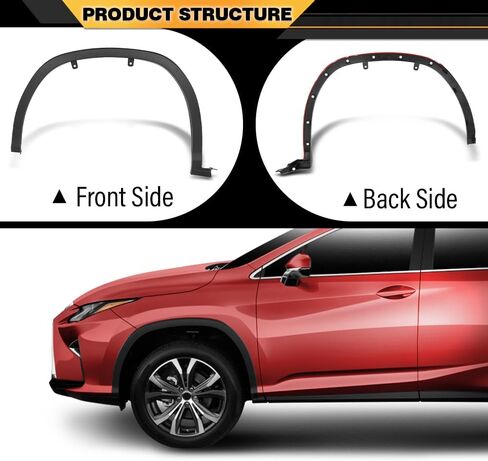 Front Fender Flares Wheel Arch Trim Opening Molding Left & Right Side Compatible with LX RX350 RX450h Base, F Sport 2016-2019 756010E080, 756020E080, LX1291100 in Saudi Arabia