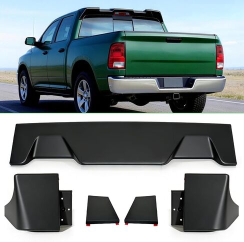 Matt Black Rear Roof Spoiler Wing Splitter Compatible for 2013 2014 2015 2016 2017 2018 Dodge Ram 1500 Lip Wing All Cabs Truck Tailgate Spoiler Wing Splitter Cover Accessory in Saudi Arabia
