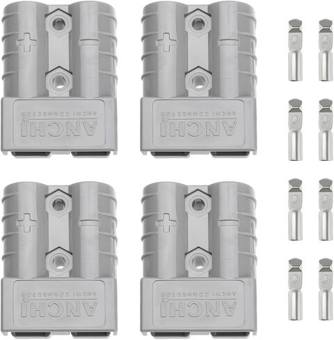 8 PCS 10-12 Gauge Battery Quick Connector, 50A Jumper Cable Quick Connect/Disconnect Plug, Battery Wire Harness Plug Kit for ATV Trailer Motor Recovery Winch Towing Systems in Saudi Arabia