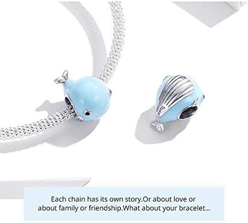 for Pandora Charm Bracelets for Women - 925 Sterling Silver Ocean Animal (Crab - Blue Whale) in Kuwait
