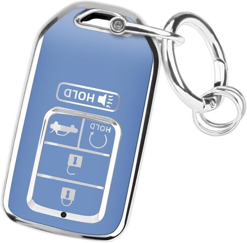 FT FUNTOR Key Fob Cover for Honda Accord Civic CRV Pilot Ridgeline 2015-2022, Premium TPU Key Fob Protector with Metal Keychain & Screwdriver, Slim Fit 4-Button Remote Case (Pink) in Kuwait