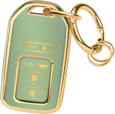 غطاء FUNTOR Key Fob لسيارة Honda Accord Civic CRV Pilot Ridgeline 2015-2022، واقي مفتاح TPU ممتاز مع سلسلة مفاتيح معدنية ومفك براغي، حافظة تحكم عن بعد بأربعة أزرار (وردي) in Kuwait