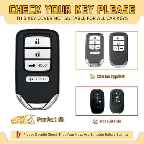 غطاء FUNTOR Key Fob لسيارة Honda Accord Civic CRV Pilot Ridgeline 2015-2022، واقي مفتاح TPU ممتاز مع سلسلة مفاتيح معدنية ومفك براغي، حافظة تحكم عن بعد بأربعة أزرار (وردي) in Kuwait