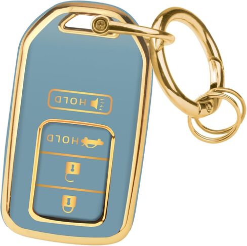 غطاء FUNTOR Key Fob لسيارة Honda Accord Civic CRV Pilot Ridgeline 2015-2022، واقي مفتاح TPU ممتاز مع سلسلة مفاتيح معدنية ومفك براغي، حافظة تحكم عن بعد بأربعة أزرار (وردي) in Kuwait