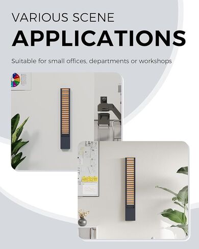 حامل بطاقات الوقت المعدنية من OSKIE، 25 جيبًا، قابل للتركيب على الحائط، مسحوق رمادي-أزرق، منظم مكتب عمودي، 2 × 5 × 30 بوصة in Kuwait