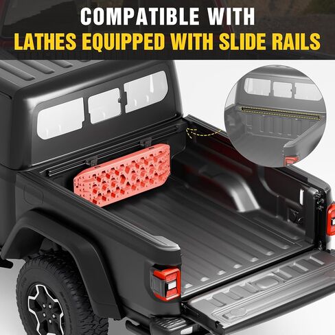 Bed Rail Recovery Board Mounts Brackets for Pickup Trucks, Heavy-Duty Adjustable Steel Traction Board Holder, Compatible with Bed Rail Systems for Off-Road Sand, Snow, Mud Recovery Tracks in Saudi Arabia