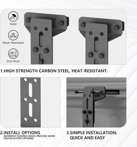 Bed Rail Recovery Board Mounts Brackets for Pickup Trucks, Heavy-Duty Adjustable Steel Traction Board Holder, Compatible with Bed Rail Systems for Off-Road Sand, Snow, Mud Recovery Tracks in Saudi Arabia
