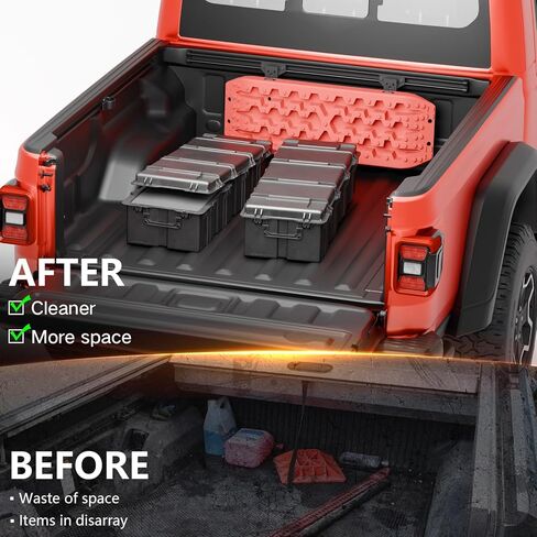 Bed Rail Recovery Board Mounts Brackets for Pickup Trucks, Heavy-Duty Adjustable Steel Traction Board Holder, Compatible with Bed Rail Systems for Off-Road Sand, Snow, Mud Recovery Tracks in Saudi Arabia