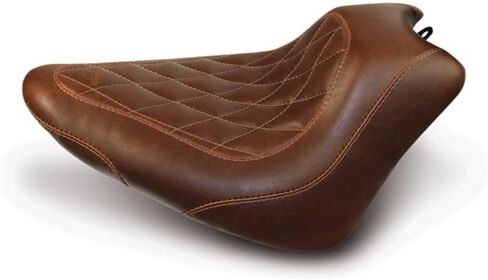 Mustang Motorcycle Seats 76766 Wide Tripper Solo Seat for Harley-Davidson Blackline 2011-'13, Slim & Slim S 2012-'17, Diamond Stitched, Distressed Brown in Saudi Arabia