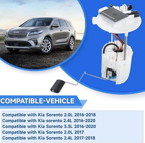 31110-C6200 Electric Fuel Pump Module Assembly Compatible with Kia Sorento 2016 2017 2018 2019 2020 2.0L 2.4L 3.3L Replacement# DFG2311, 94460-C5000, 809GE, MM048, FHY21 in Kuwait