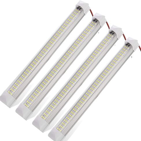 شريط أضواء LED 12 فولت، أبيض دافئ 3000 ك 13.4 بوصة 99 LED 5 وات 500 لومن، شريط إضاءة داخلي للسيارة LED مع مفتاح لمقطورة RV Van Boat Trailer Camper، حزمة من 2 in Kuwait