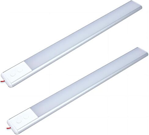 شريط أضواء LED 12 فولت، أبيض دافئ 3000 ك 13.4 بوصة 99 LED 5 وات 500 لومن، شريط إضاءة داخلي للسيارة LED مع مفتاح لمقطورة RV Van Boat Trailer Camper، حزمة من 2 in Kuwait