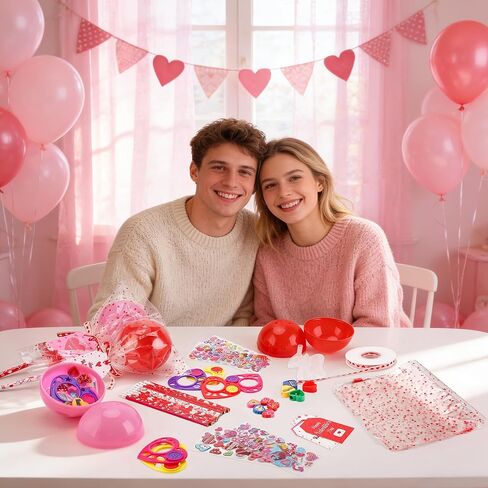 Valentines Day Gifts, 24 Set Giant Lollipop-Shaped Stationery Set with Pencils Erasers Pencil Sharpeners Stickers Greeting Cards Tags Kaleidoscope Rulers for Office Exchange Gift Party Favors in Kuwait