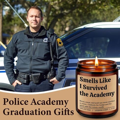 شمعة ميراكو، هدايا التخرج من أكاديمية الشرطة لخريجي رجال الشرطة، هدايا ضابط شرطة جديدة للرجال والنساء والأصدقاء، هدايا تهنئة لإنفاذ القانون، أساسيات شرطي المستقبل المضحكة in Kuwait