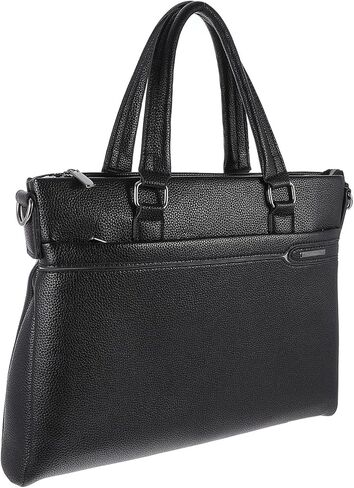 Pu Leather Business Shoulder Bag Men’s Portable Laptop Briefcase Black Crossbody Work Bag for Office and Travel in Saudi Arabia