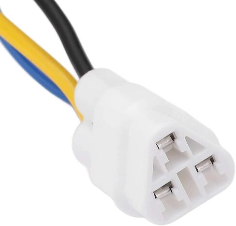 iJDMTOY 3-Pin مثلث الشكل الأمامي للمصابيح الأمامية مدخلات أنثى مع سلك ضفيرة 4 بوصة متوافق مع Yamaha 2002-06 Banshee 350 YFZ350، 2002-04 Warrior 350، 2000-05 Wolverine 350 YFM in Kuwait