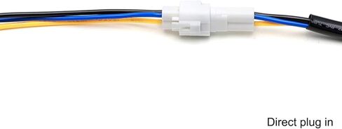 iJDMTOY 3-Pin مثلث الشكل الأمامي للمصابيح الأمامية مدخلات أنثى مع سلك ضفيرة 4 بوصة متوافق مع Yamaha 2002-06 Banshee 350 YFZ350، 2002-04 Warrior 350، 2000-05 Wolverine 350 YFM in Kuwait