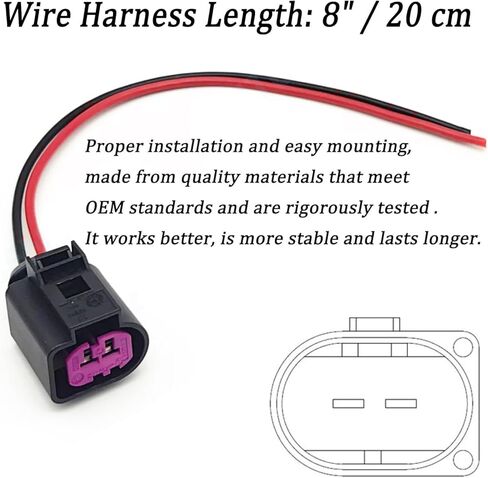 2 Wires 2-Pin Alternator Connector Wiring Harness Pigtail Plug Fit for BMW Mercedes Volks Golf Beetle AUD 367w in Saudi Arabia