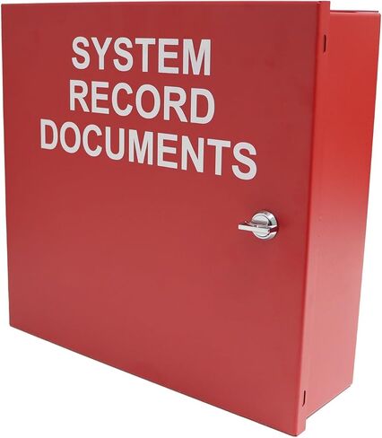 System Record Documents Enclosure, for Fire Alarm System Documentation Storage, Heavy Metal, Thumb Lock, 12" x 12" x 4" in Saudi Arabia