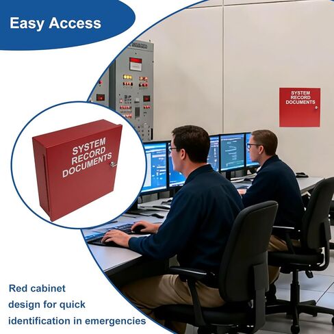 System Record Documents Enclosure, for Fire Alarm System Documentation Storage, Heavy Metal, Thumb Lock, 12" x 12" x 4" in Saudi Arabia