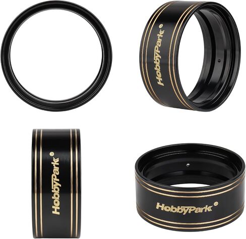 حلقات مشبك خرز داخلية من النحاس من HobbyPark، 95 جم، أوزان عجلة تناسب إطارات عجلات 1.9 بوصة لـ 1/10 RC Crawler Axial SCX10 II 90046 TRX4 VS4-10 SCX10 Pro، 4 قطع (ذهبي) in Kuwait