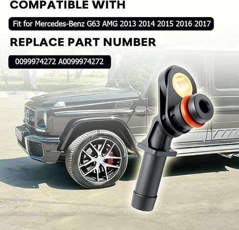 موصل خرطوم المبرد مناسب لسيارة Mercedes-Benz G63 AMG 2013 2014 2015 2016 2017 2018، شفة أنابيب مياه التبريد تحل محل 0099974272 A0099974272 in Kuwait