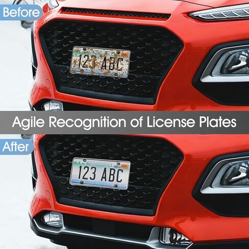 2PCS Clear License Plate Covers Transparent Flat Vehicle Tag Frame Protector with Screws & Caps 12.2 X 6.3 Inches Universal for Rv, Sedan, SUV in Kuwait