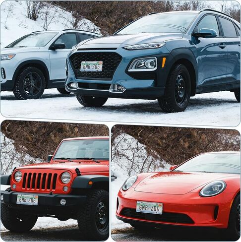 2PCS Clear License Plate Covers Transparent Flat Vehicle Tag Frame Protector with Screws & Caps 12.2 X 6.3 Inches Universal for Rv, Sedan, SUV in Kuwait