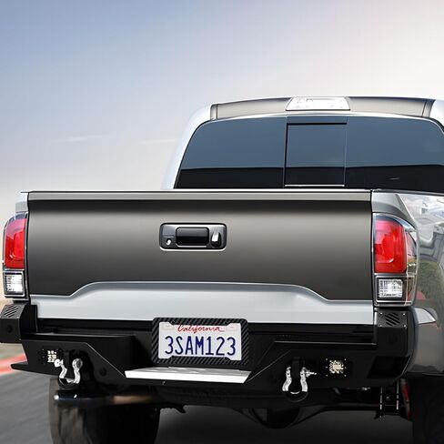 2PCS Car License Plate Frames, Carbon Fiber Vehicle License Plate Cover with Mount Hardware & Caps, Solid Automotive Front Rear Tag Frame Holder, Universal for Truck SUV Sedan in Saudi Arabia
