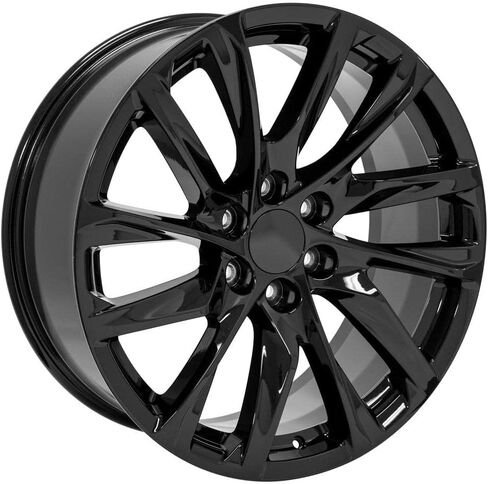 OE Wheels CA90 22 Inch Rims and Tires Fit Escalade Style 6x139.7 22x9 Gloss Black - Hollander 4875 - TS-37 AT 285/45-22 (Set of 4) in Saudi Arabia