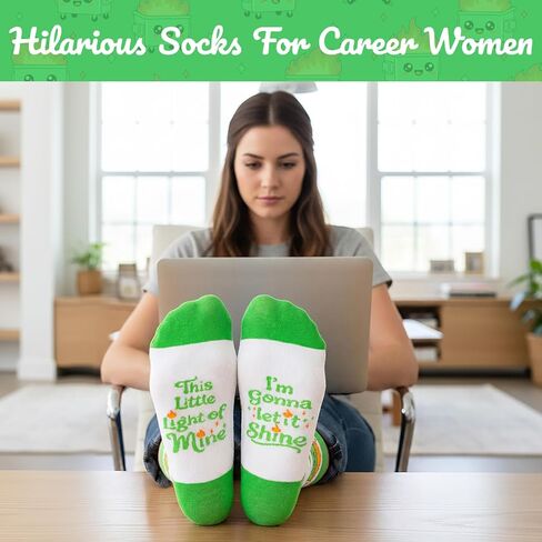 FreeNFond Dumpster Fire Socks, Funny Positive Crew Socks for Women Men, Office Gag Gifts for Coworker Boss Birthday in Kuwait
