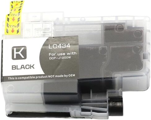 2SET LC434 434 خرطوشة حبر متوافقة ذات سعة قياسية BK C M Y للطابعة DCP-J1200W تعمل مع طابعات نفث الحبر (قطعة واحدة أرجواني) in Kuwait