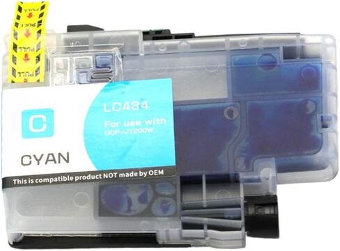 2SET LC434 434 خرطوشة حبر متوافقة ذات سعة قياسية BK C M Y للطابعة DCP-J1200W تعمل مع طابعات نفث الحبر (قطعة واحدة أرجواني) in Kuwait
