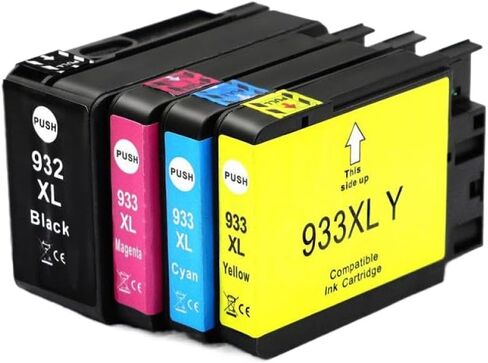 1set to 5set 932XL 933XL Ink Cartridge Compatible with 932 933 for Officejet 6100 6600 6700 7110 7610 7612 Printers(4Color 4set) in Saudi Arabia