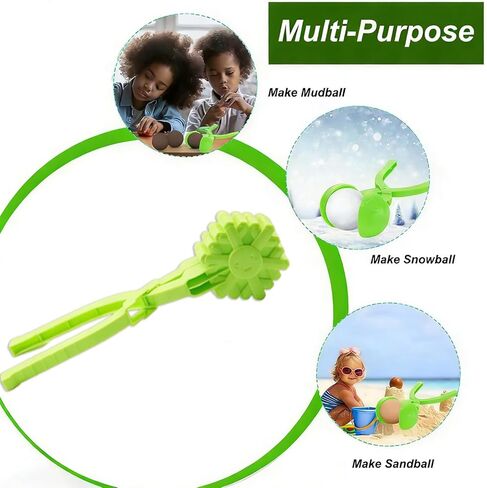 4 قطع من مشابك صانعة كرات الثلج للأطفال، مشابك صانعة كرات الثلج على شكل كرة قدم من البلاستيك لألعاب قالب الثلج، مثالية للاستخدام في الأماكن الخارجية والشتوية وأداة صنع كرات الثلج على الشاطئ (كرة القدم) in Kuwait
