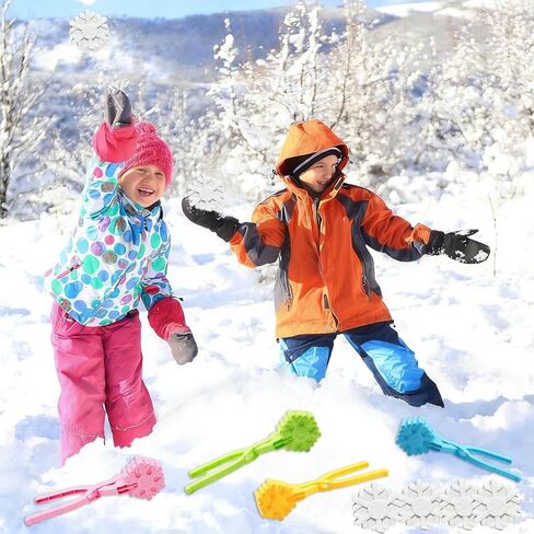 4 قطع من مشابك صانعة كرات الثلج للأطفال، مشابك صانعة كرات الثلج على شكل كرة قدم من البلاستيك لألعاب قالب الثلج، مثالية للاستخدام في الأماكن الخارجية والشتوية وأداة صنع كرات الثلج على الشاطئ (كرة القدم) in Kuwait