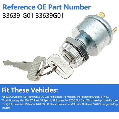 Ignition Switch Key Starter Switch for EZGO TXT EZGO Golf Cart Replace 33639-G01 33639G01 in Saudi Arabia