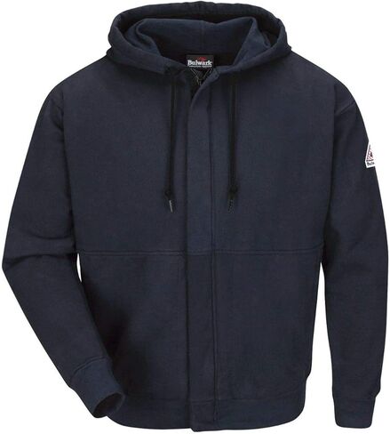 Bulwark Zip-Front Hooded Sweatshirt - Long Sizes XLT Navy in Saudi Arabia