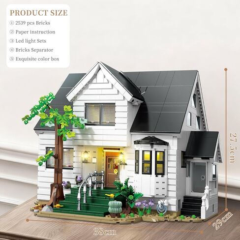 مجموعات مكعبات بناء فيلا مصاص الدماء، 2813+ قطعة حرفة خيالية لمحبي الكتب، لعبة نموذج منزل حديث مع أضواء، تصميم فيلا لمحبي الأفلام، للبالغين والمراهقين والأولاد والبنات in Kuwait