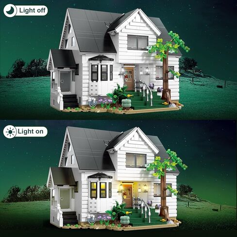 مجموعات مكعبات بناء فيلا مصاص الدماء، 2813+ قطعة حرفة خيالية لمحبي الكتب، لعبة نموذج منزل حديث مع أضواء، تصميم فيلا لمحبي الأفلام، للبالغين والمراهقين والأولاد والبنات in Kuwait