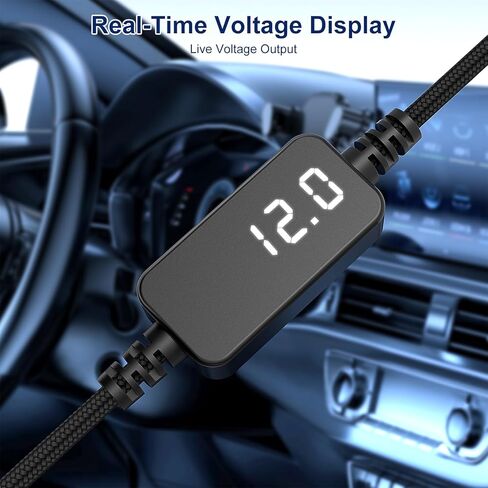 J&D USB A to 12V Cigarette Lighter Adapter Cable, 18W USB A DC 12V Car Socket Converter for Dash Cam, GPS, Driving Recorder, Supports Voltage Display, Durable Red Cord, 1 Feet in Saudi Arabia